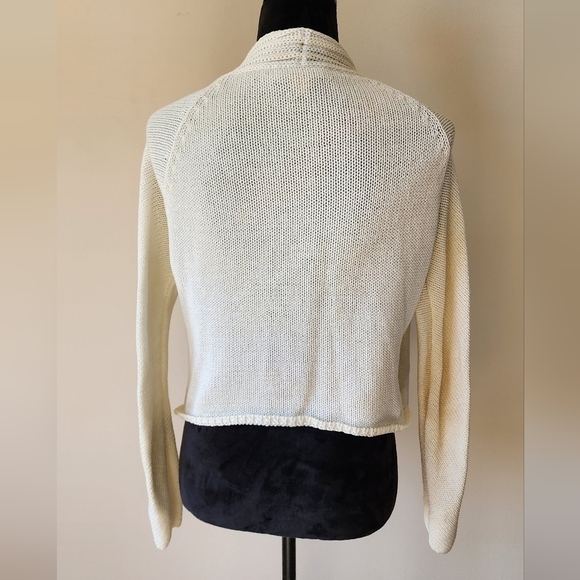 S Max Mara Women's Cream Colored Cardigan Size M. - Picture 4 of 6